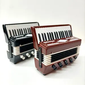 1:12 Scale Miniature Accordion | Realistic Dollhouse Instrument with Detailed Keys & Body | Mixed Color Design for Collectible Display & Decoration Keyboard