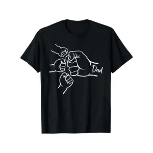👕 [Father's Day T-Shirt] Happy Father's Day Dad Of Three |   Fist Bump Father Of 3 Daddy T-Shirt