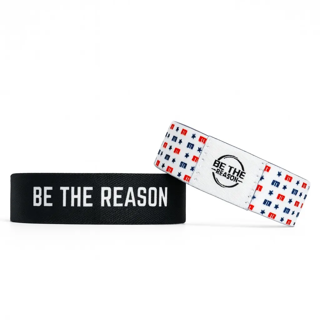 Be The Reason OG - Black Wristband with Patriotic Stars Design and Bold Statement "BE THE REASON"