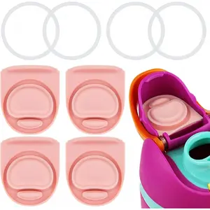 4 Sets Replacement Lid Rubber Seal Stopper and O Ring Gasket Compatible with 24 32 oz,Water Bottle Top Insert Cap Parts for 16/19/24/25/32/40oz Mouthpiece Accessories HB4