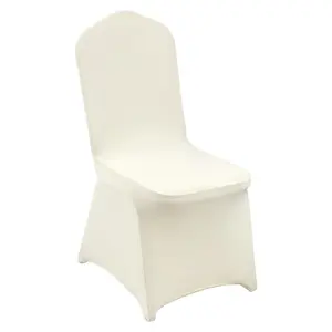 50PCS Stretch Spandex Chair Covers – Beige | Universal Fitted Slipcovers for Weddings, Parties & Events | Washable & Wrinkle-Resistant