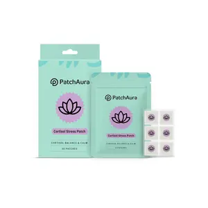 PatchAura Cortisol Patch – Stress Relief & Cortisol Balance, Calm Mood & Relaxation Support, Daily Wellness Patches (30 Patches)