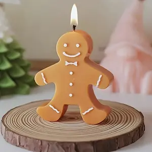 1 Piece Gingerbread Scented Candle - Perfect for Christmas, Weddings, Home Decoration, Birthdays, and Other Occasions