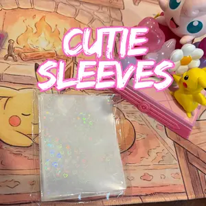 Cutie Card Sleeves - 10 glitter stars & 10 glitter hearts