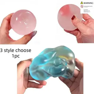 Three Color Options Soft Gel Stress Ball Toy, Stress Relieving Accessory, Anti-Pressure Sensory Relief, High Transparency Jelly Texture, Party Gift