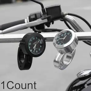 Waterproof & Shockproof Motorcycle Clock, Glow-in-the-Dark Dial, Easy Install Universal Stainless Steel Mount for Bike ATV Custom Upgrade