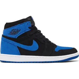 Jordan Retro 1 High “Reimagined Royal” Black Blue White 100% Authentic, Suede Upper