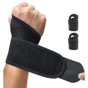 HiRui 2 Pack Wrist Brace Wrist Wraps for Carpal Tunnel Arthritis Tendonitis Sprains Pain Relief, Wrist Compression Straps for Workout Sports, Day & Night Support Adjustable Fits All (Black)