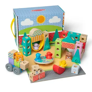 Blockables Town Play Set Wooden Toys for Construction