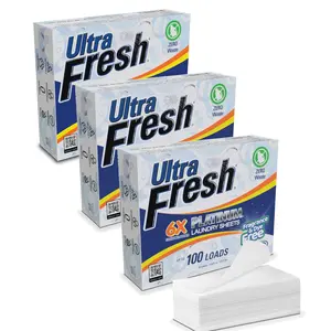 Ultra Fresh Platinum 6X Laundry Detergent Sheets, Fragrance & Dye Free, 3 Pack Ultra Fresh Platinum 6X Laundry Detergent Sheets, Fragrance & Dye Free, 3 Pack