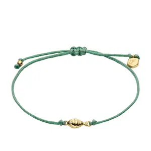 Fossil Women's Sutton Mini Moments Seafoam Green Gold-Tone Brass Fish Bracelet