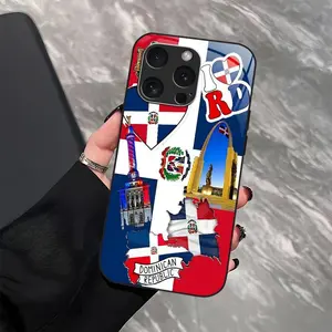 Dominican Pride Transparent Case - Premium Soft TPU Shockproof Phone Case for iPhone 16 Pro Max, Dominican Republic Phone Case, Phone Case, Case--975