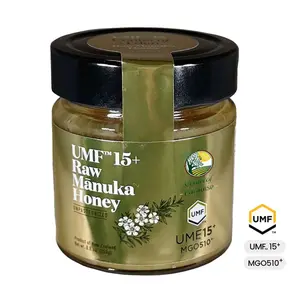 Center of Paradise UMF 15+ Raw Manuka Honey UME15+ MGO515+ Glass Jar Unpasteurized 8.8 oz Superfood for Immune Support Gut Health & Skin Care
