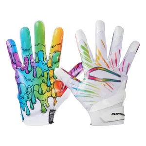CUTTERS Multi Drip Game Day Pro Limited Edition Receiver Gloves High Performance Lightweight Summer Grip Neoprene Wrist Cuff All Weather Performance