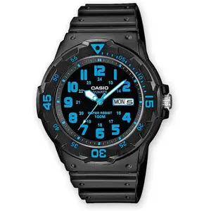 Casio MRW200H Series | Unisex Analog Watch | 100M WR | Stainless Steel Case | Resin Band | 2 Hand Analog (HR, Min, SEC) | Date Display | Screw Down Crown/Screw Down Caseback | 3 Year Battery