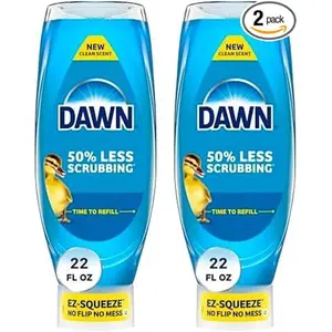 2 Pack o22 fl oz EZ-Squeeze Ultra Dish Soap Dishwashing Liquid, Original Cleaning Household