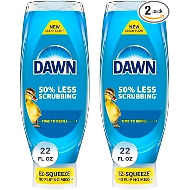 2 Pack o22 fl oz EZ-Squeeze Ultra Dish Soap Dishwashing Liquid, Original Cleaning Household