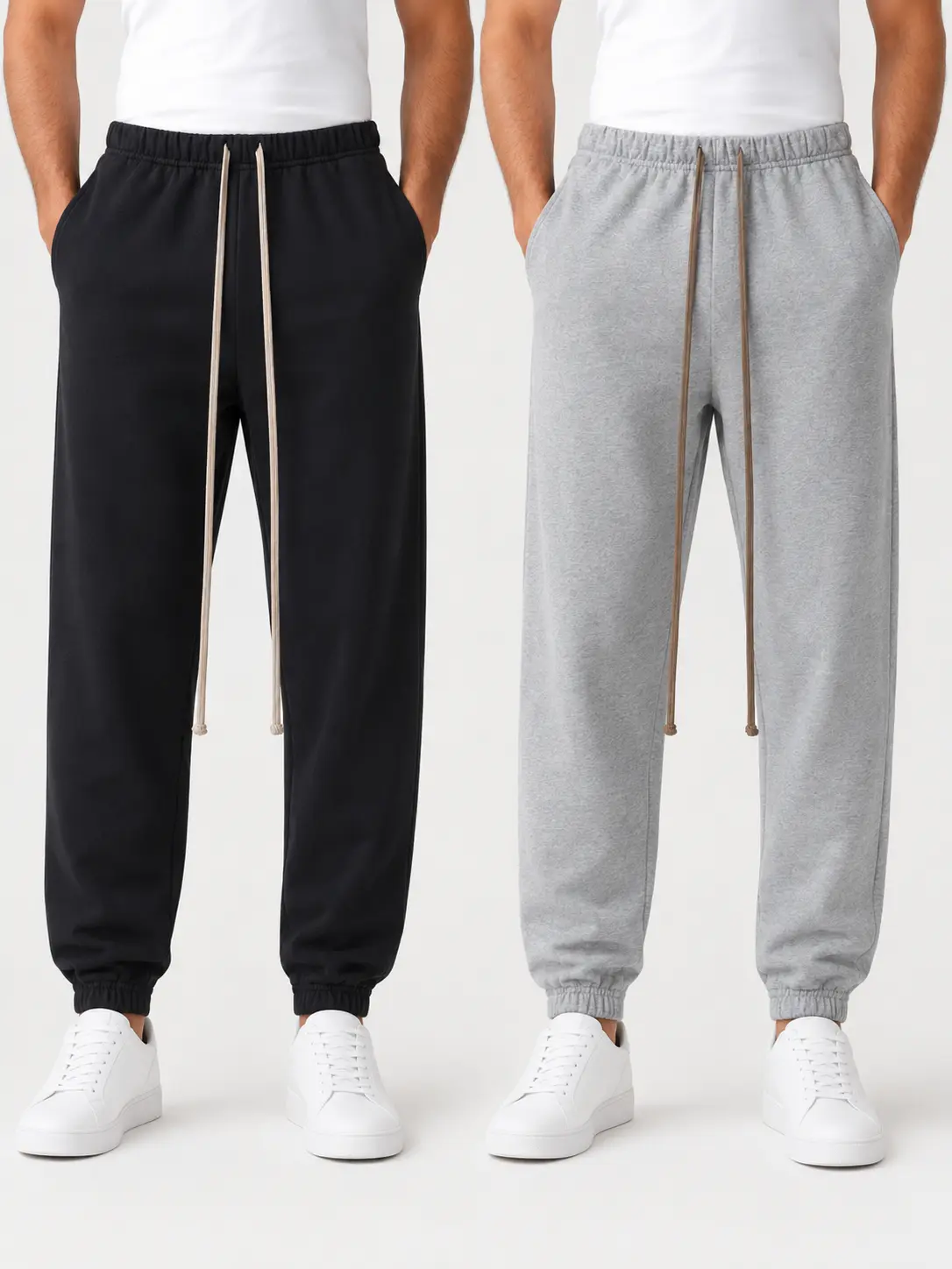 24 Styles Men’s Oversized Cuffed Sweatpants – Baggy Jogger Pants in Black & Gray, Relaxed Streetwear Fit Casual Everyday Streetwear, Male, Casual Wear, Baggy Joggers, Cotton, Fleece, Multi-Size, Essential Design, Relaxed Fit, Layering, No, Cold Wash, Loos