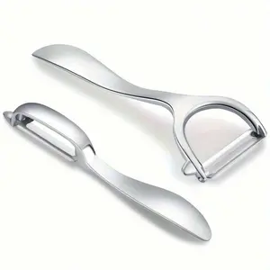 2pcs Vegetable Peeler Set, Y-Shaped And I-Shaped Stainless Steel Peelers, Suitable For Potatoes, All Fruits And Vegetables, Practical Kitchen Tools