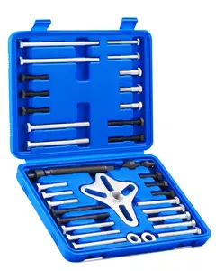 Orion Motor Tech Harmonic Balancer Puller Kit, Power Steering Pulley Puller Installer Tool Set, Automotive Steering Wheel Puller Tool Kit, Flange Type Gear and Crank Puller Set Blue/Black Car, Limited Time Deal
