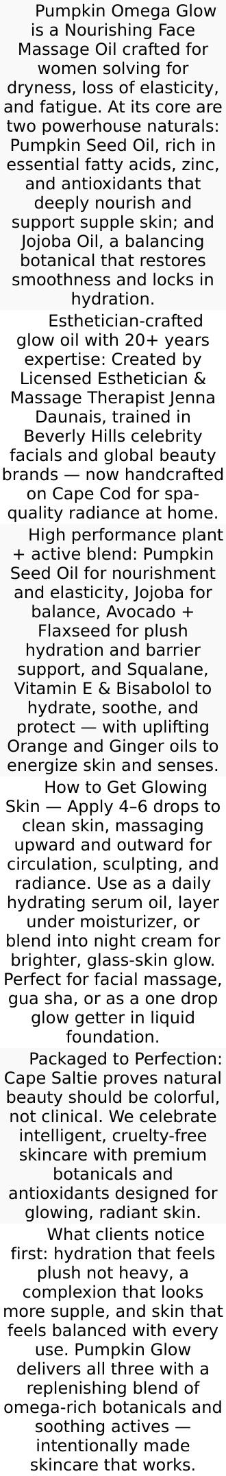 "Nourish" Omega Glow Facial Massage Oil - PM , 10ml. — Pumpkin Seed Oil • Flaxseed Oil • Organic Avocado Oil