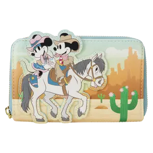 Western Mickey & Minnie Zip Around Wallet