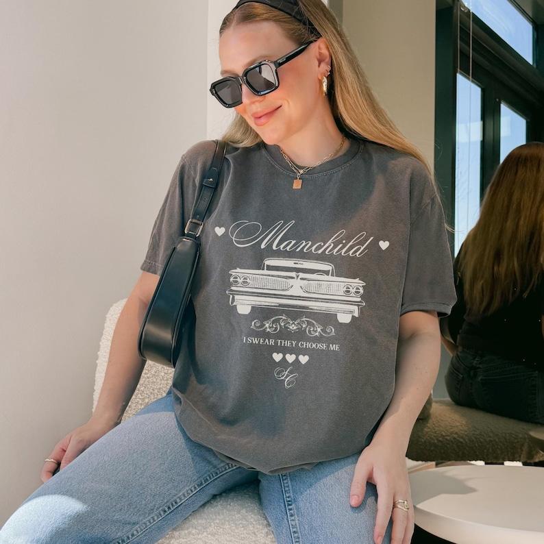 Manchild Shirt, Sab Carp Graphic Tee, Merch Lyrics Concert