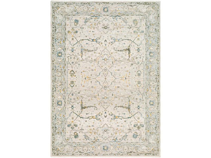 Livabliss Medium Pile Polyester Fiber Dresden Style Casual Area Rug, Machine-Woven Multicolor Rectangle 2 Ft. 7 In. W X 10 Ft. L, Durable Indoor Home Decorative Rugs with Colored Accents for Living Room