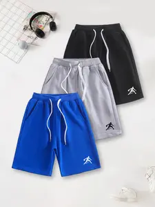 Boys Basketball Star Theme 3-Pack Casual Shorts, Multicolor Dunk Pattern Gym Shorts for Kids & Teens, Suitable for Sport & Daily Wear
