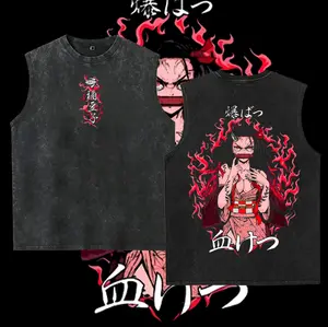 Washable vest Nezuko Kamado , Demon Slayer Anime Character , Nezuko Anime , Gift For Fan, Unisex Short Sleeve  women