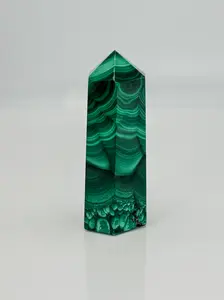 Polished Malachite Tower for Protection, Transformation & Balance - Natural Crystal Home Decoration
