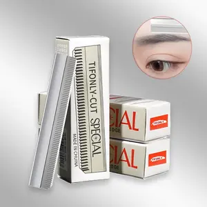 100pcs Eyebrow Trimmer Blades, Precision Cutting Tools for Permanent Makeup, Ideal for Tattooing & Beauty Care, Durable & Reliable Design