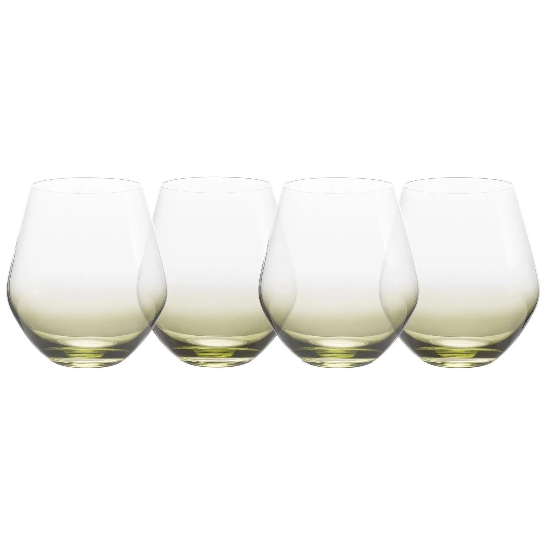 Mikasa Gianna Ombre Sage Set of 4 Stemless Wine Glasses