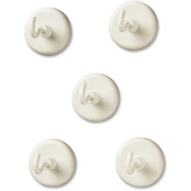 Learning Resources 5-Piece White Magnetic U-Shaped Hooks Set, Strong Wall Mount Organiser Hangers for Home Supplies Display