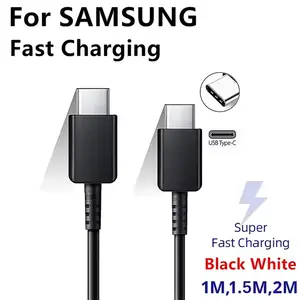 1Pc 45W PD Fast Charger Cable for Samsung Galaxy S24/S23 Ultra/S22/S21/S20 Note20 A54/A53 Fast Charging USB-C to C Data Cable Super Fast Charger