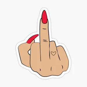 Middle Finger Vinyl Sticker for Personalizing Laptops, Windows and More