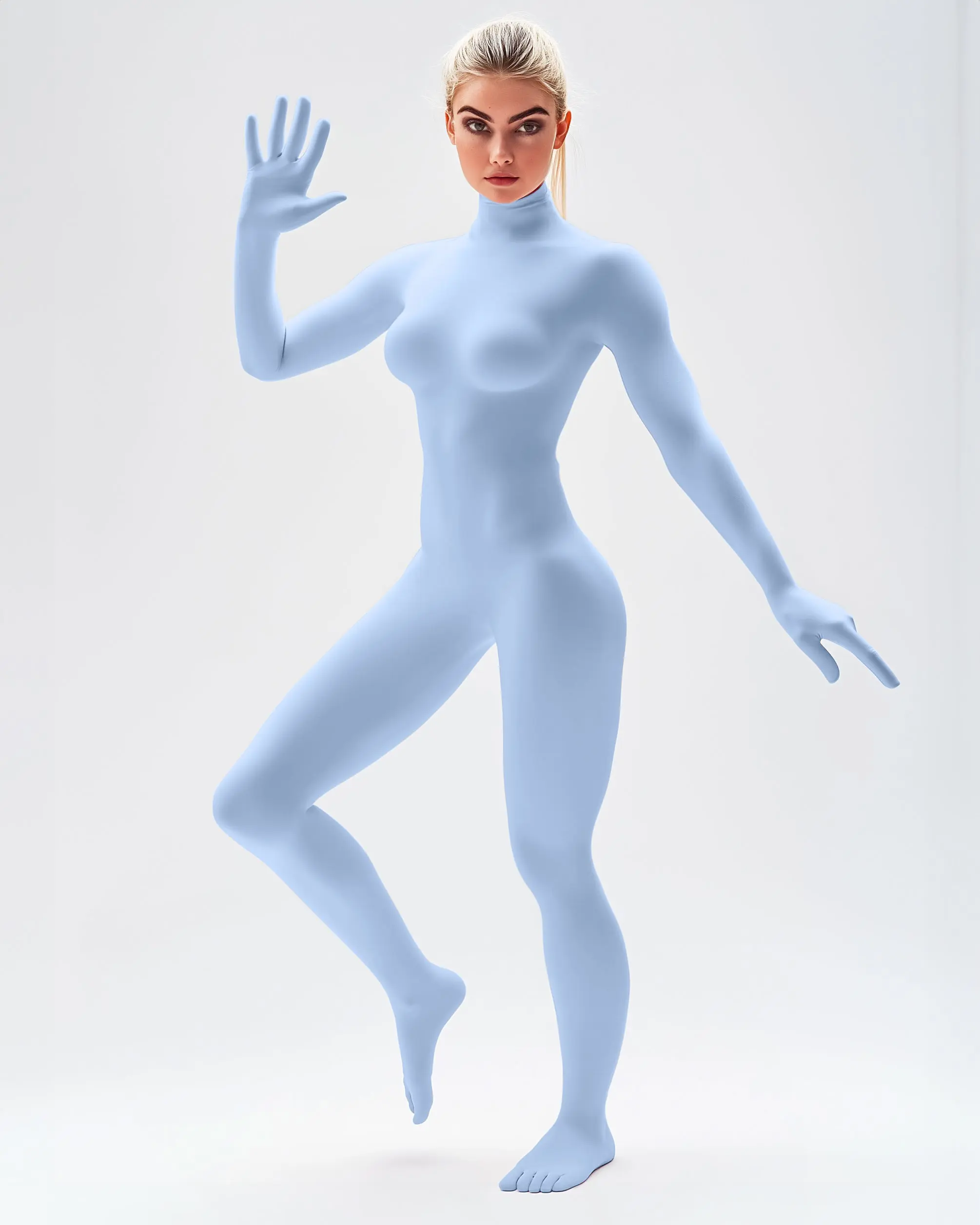 Second Skin Catsuit - Baby Blue