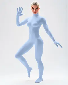 Second Skin Catsuit - Baby Blue