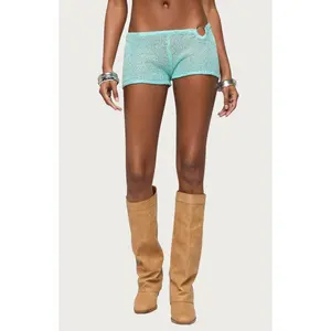 Edikted Women's Sarina Sequin Knit Micro Shorts