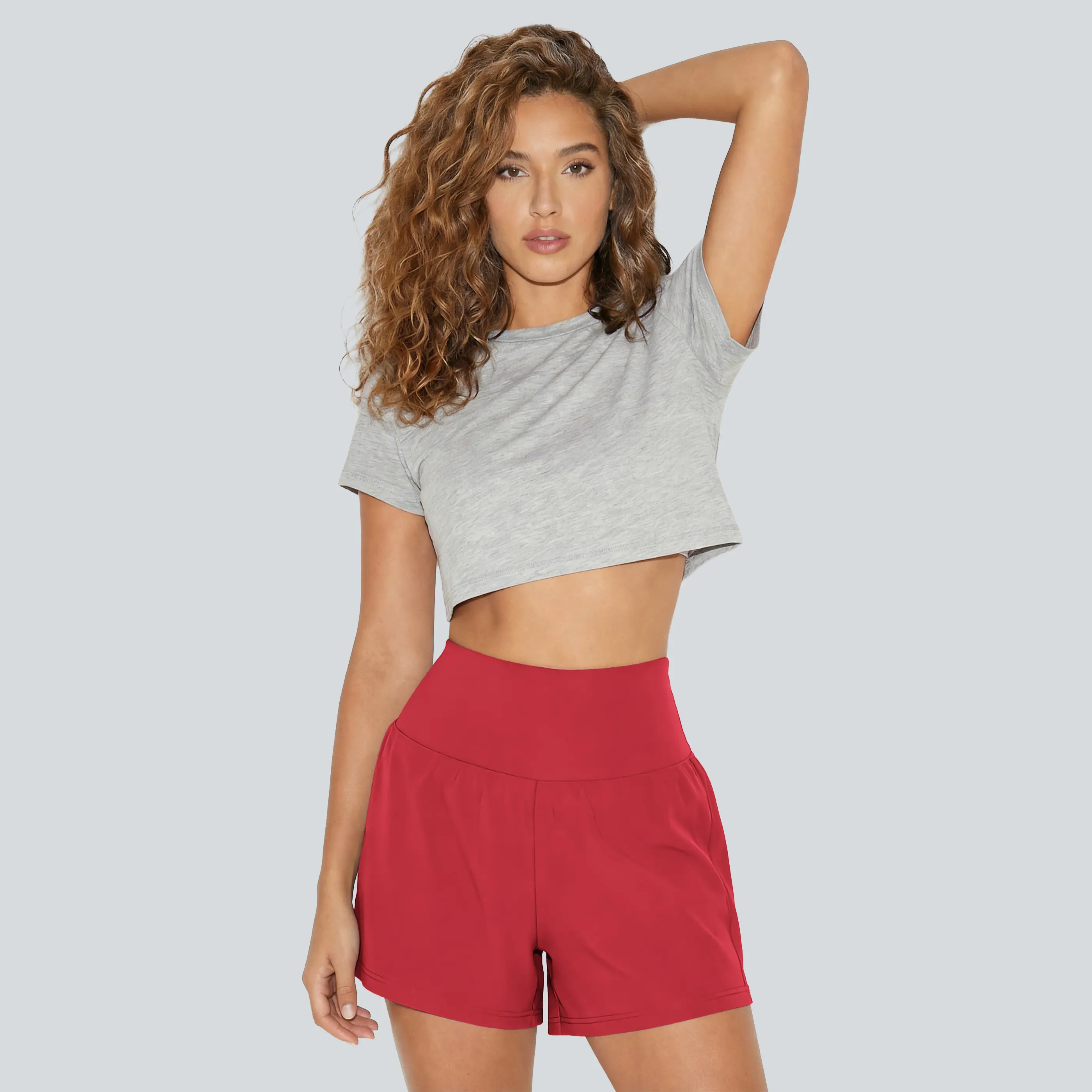 Halara Super High Waisted Back Pocket & Side Hidden Pocket 2-in-1 Yoga Shorts 3" Halara Super High Waisted Back Pocket & Side Hidden Pocket 2-in-1 Yoga Shorts 3"