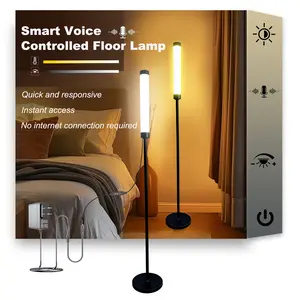 Voice-Activated Led Floor Standing Tall Lamp Custom Color Temperature Pole for Adults and Kids Indoor Bedroom Home Living Room Office
