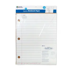 Learning Resources Magnetic Notebook Paper - Giant Magnetic Lined Paper for Whiteboard, Dry Erase Board with Lines for Writing, Elementary Classroom Must Haves, Classroom Handwriting Whiteboard