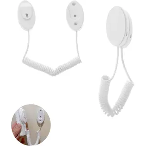 Remote Control Tether Cord Safety Lock with Retaining Curly String Spring Leash Wall Mounted Sticker Holder for TV Box Air Conditioning DVD Player Remotes Game Controller Anti-Loss Remote Hook