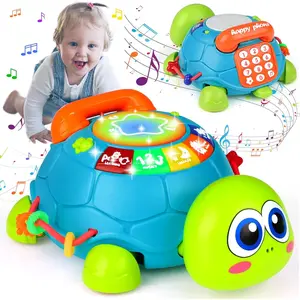 Baby Toys 6-12 Months, Musical Turtle Crawling Baby Toys 12-18 Months, Tummy Time Toys with Light & Sound, Infant Toys 0-3 3-6 6-18 Months Newborn Toys Birthday Toys for 1 2 Year Old Boy Girl