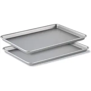 Calphalon Premium Nonstick Baking Pans Set of 2, 12 X 17 Inch, Silverware, Heavy Gauge Steel Core Calphalon
