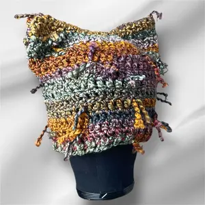 Chunky Twisted Yarn Multi - Colorful Knitted Design with Unique Patterns, Perfect for Knitting or Crocheting Projects