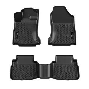 Car Floor Mats Compatible with Subaru Outback Legacy 2020-2025 Floor Liners, TPE All-Weather Floor Liners, 1st & 2nd Row, Black