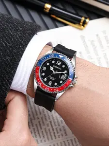 Classic Submariner Series Men's Business Casual Quartz Watch with Calendar