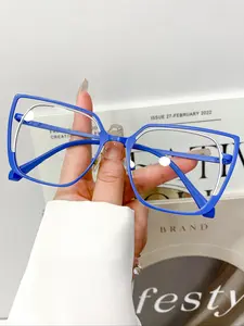 New High-Quality Metal Frame Square Fashion Glasses, Unisex Design, Versatile Trendy Daily Casual Wear, Stylish Square Frames, High Quality Eyeglasses, Stylish Decorative Eyewear