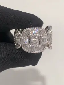 Charming Artificial Zircon Ring for Women, Wedding Party Jewelry Gift, Copper Chain Style, All Seasons Wear, Elegant Design, Beautiful Rings, Cubic Zirconia Rings